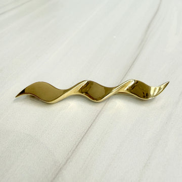 Tiffany & Co. Paloma Picasso Single Wave Brooch 18k Yellow Gold - Jacob's Diamond and Estate Jewelry