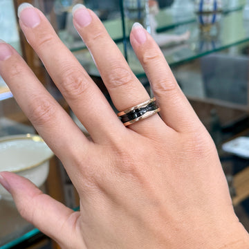 BVLGARI Bulgari B.zero1 Two-Band Ring 18k Rose Gold and Ceramic - Jacob's Diamond and Estate Jewelry