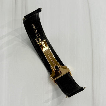 Cartier Deployment Buckle and Band Leather/18k Yellow Gold - Jacob's Diamond and Estate Jewelry