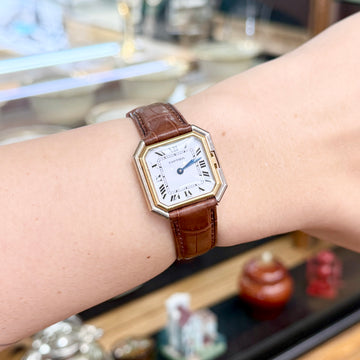 1970's Cartier Ceinture Mechanical Wind 18k Yellow Gold and Steel Ladies Watch