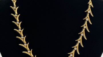 Elizabeth Rand Diamond Collar Necklace 18k Yellow Gold