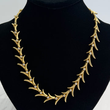 Elizabeth Rand Diamond Collar Necklace 18k Yellow Gold