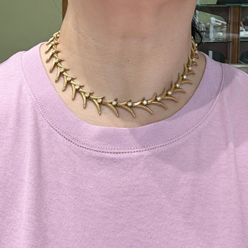 Elizabeth Rand Diamond Collar Necklace 18k Yellow Gold