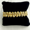 Vintage 1970's Flower Diamond Bracelet 18k Yellow Gold