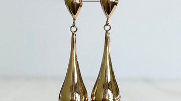 Gold Teardrop Earrings 14k Yellow Gold