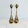 Gold Teardrop Earrings 14k Yellow Gold