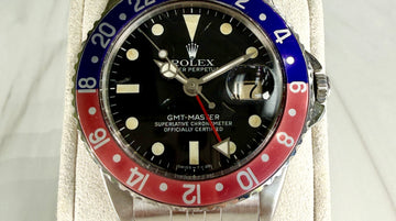 Vintage Rolex GMT-Master Ref 1675 Pepsi Watch, Stainless Steel, 1977
