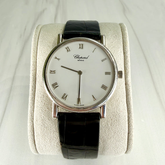 Vintage Chopard Rhonde Men's 33mm Classique Homme 18k white gold