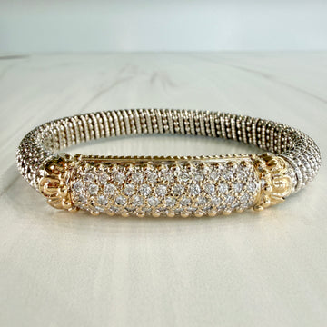 Alwand Vahan 8mm Diamond Bracelet 14k/Sterling Silver - Jacob's Diamond and Estate Jewelry