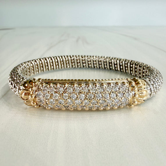 Alwand Vahan 8mm Diamond Bracelet 14k/Sterling Silver