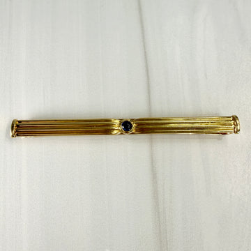 Cartier Pasha Sapphire Tie Clip 18k Yellow Gold
