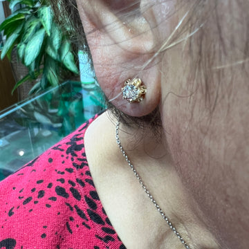 Buttercup Diamond Stud Earrings 14k Yellow Gold - Jacob's Diamond and Estate Jewelry