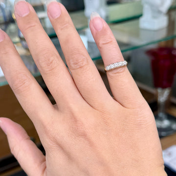 Vintage 1950's 5 Stone Diamond Band Ring 14k Gold - Jacob's Diamond and Estate Jewelry