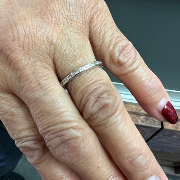 1950s Diamond Platinum Eternity Band Size 6