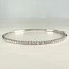 Diamond Half Bangle Bracelet 14k White Gold