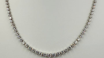 10.03 Carats Diamond Riviera Platinum Necklace