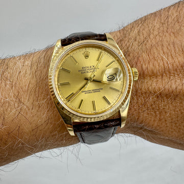 1983 Rolex Datejust 36mm 18k Yellow Gold Wristwatch - Jacob's Diamond and Estate Jewelry