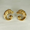 Horse Earrings Omega Backs 14k Gold