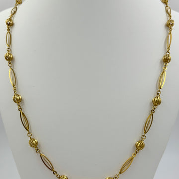 1960s Vintage Italian 39 Inch 18k Yellow Gold Necklace - Jacob's Diamond and Estate Jewelry