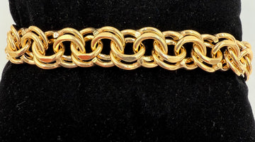 1960s 14k Yellow Gold Charm Bracelet