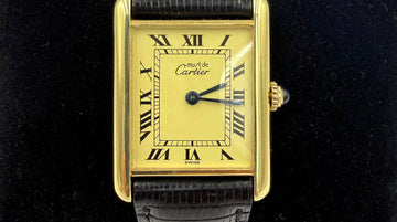 Must De Cartier Large Tank Vermeil Quartz Wristwatch Circa 1990s