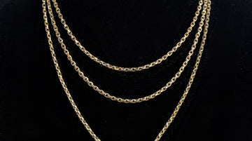Antique Victorian 57" Long Guard Chain Charles Daniel Broughton 9k