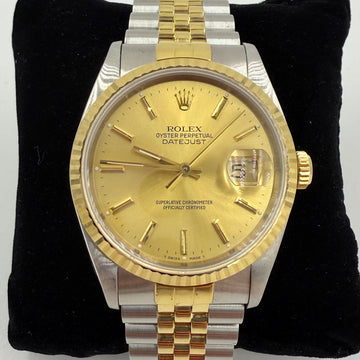 Rolex Datejust 36mm Steel And 18k Yellow Gold Wristwatch