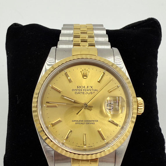 Rolex Datejust 36mm Steel And 18k Yellow Gold Wristwatch