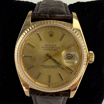 1983 Rolex Datejust 36mm 18k Yellow Gold Wristwatch - Jacob's Diamond and Estate Jewelry