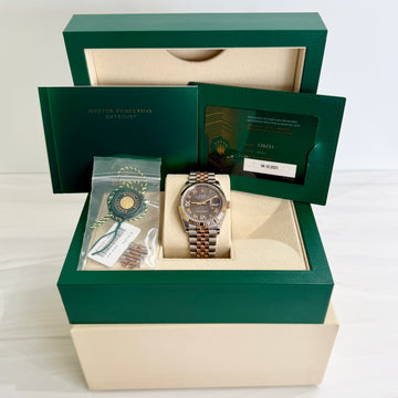 Rolex Datejust 36mm Ref 126231-0023 Everose Gold Oystersteel Complete