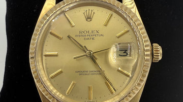 1980 Rolex Oyster Date 34mm 14k Yellow Gold Wristwatch
