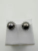 Tahitian Pearl Diamond White Gold Earrings