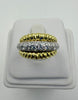 1980s Diamond 18k Two Tone Dome Ring