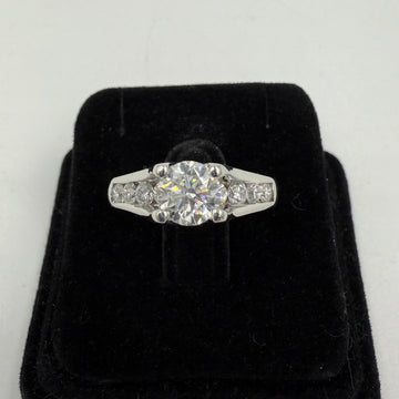 1.50 Carats TW Diamond Platinum Engagement Ring - Jacob's Diamond and Estate Jewelry