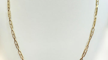 1970s Textured 18k Yellow Gold Link Chain Necklace