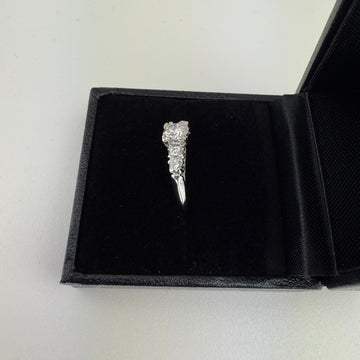 Vintage 1950s 0.80 Carat TW Diamond Platinum Engagement Ring