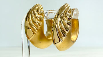 Charles Garnier Puffy Sculptural Hoop Earrings 18k Yellow Gold