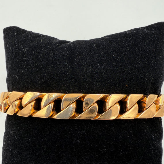 Tiffany 18k Rose Gold Curb Link Bracelet