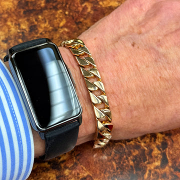 Tiffany 18k Rose Gold Curb Link Bracelet