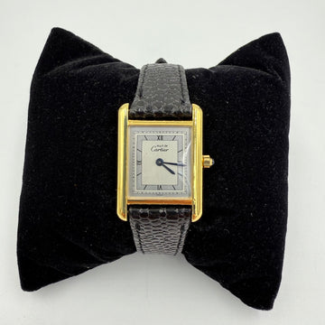 Must De Cartier Ladies Tank Quartz Vermeil Wristwatch - Jacob's Diamond and Estate Jewelry