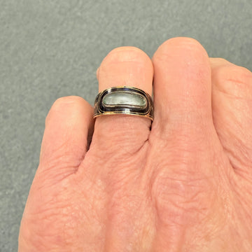 Georgian Mourning Ring In 18k Gold With Enamel Circa 1814