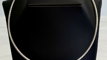 Reversible Two Tone Omega Collar/Choker Necklace 14k Gold