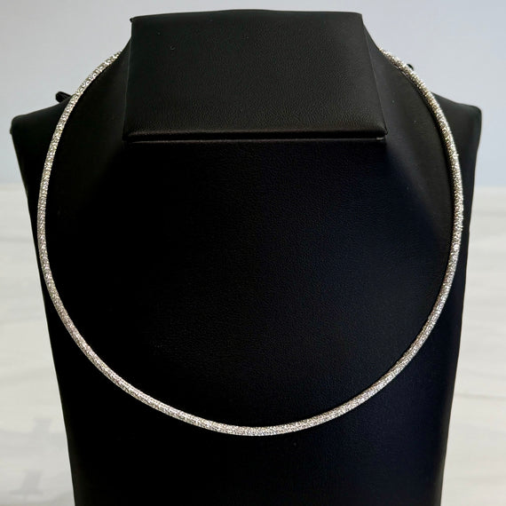 Reversible Two Tone Omega Collar/Choker Necklace 14k Gold