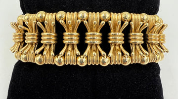 Schlumberger 18k Yellow Gold Wide Bracelet