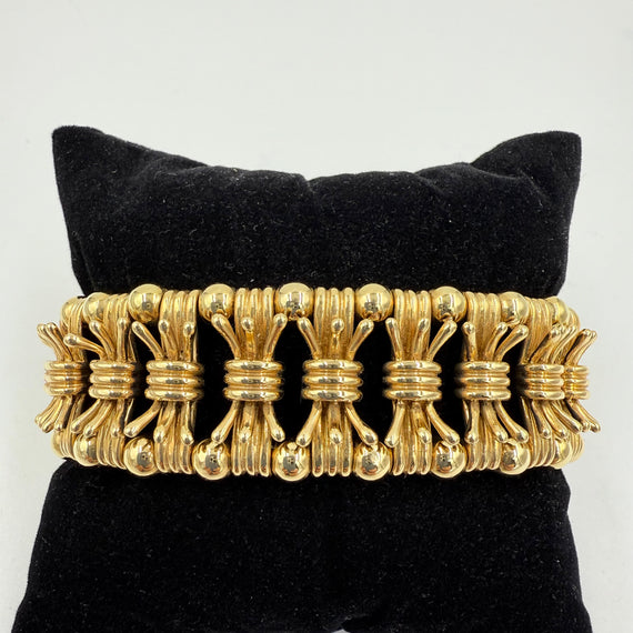 Schlumberger 18k Yellow Gold Wide Bracelet