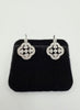 18k White Gold Diamond Earrings On Euro Wires