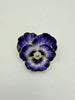 Antique Enamel Diamond Pansy Brooch Circa 1900