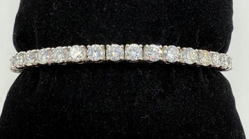 Cartier Diamond Platinum Tennis Bracelet 6 5/8” Long