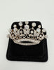 Edwardian Diamond Crown Brooch Platinum Topped 18k Gold Circa 1910