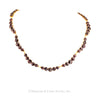 Garnet Yellow Gold Necklace